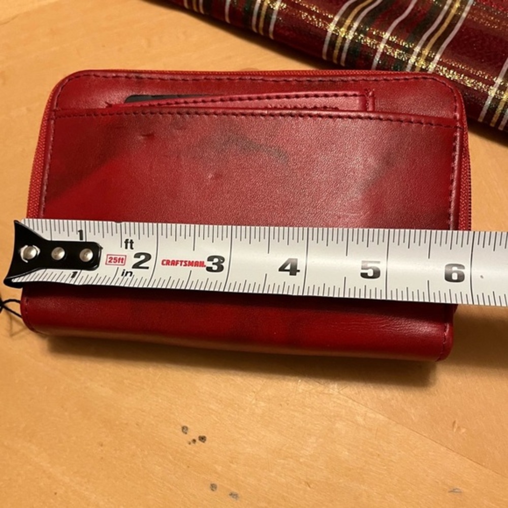 NWT Julia Buxton RFID Red Leather Wallet - Picture 8 of 15